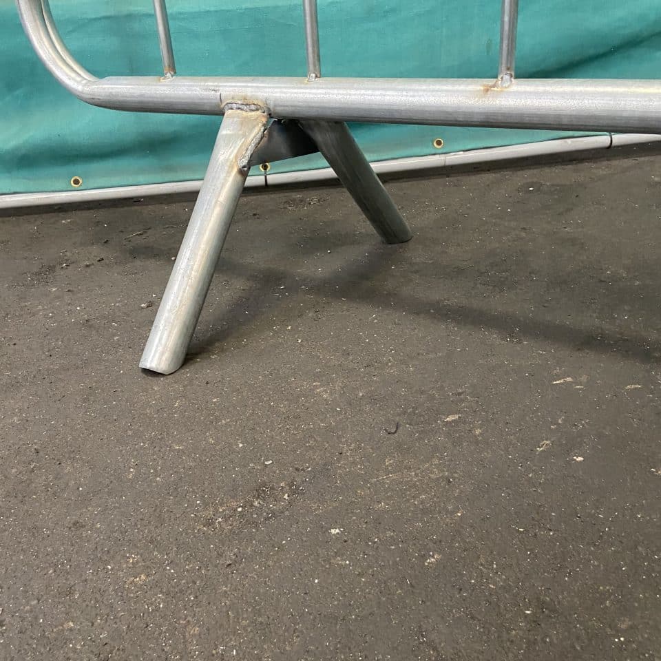 bottom of silver fence