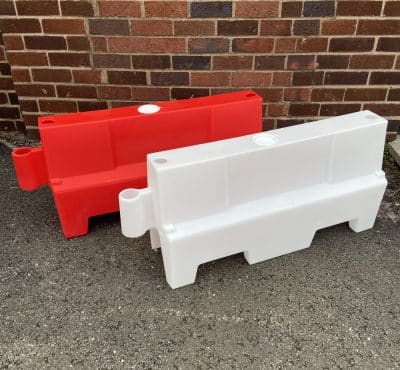 separated red and white barrier