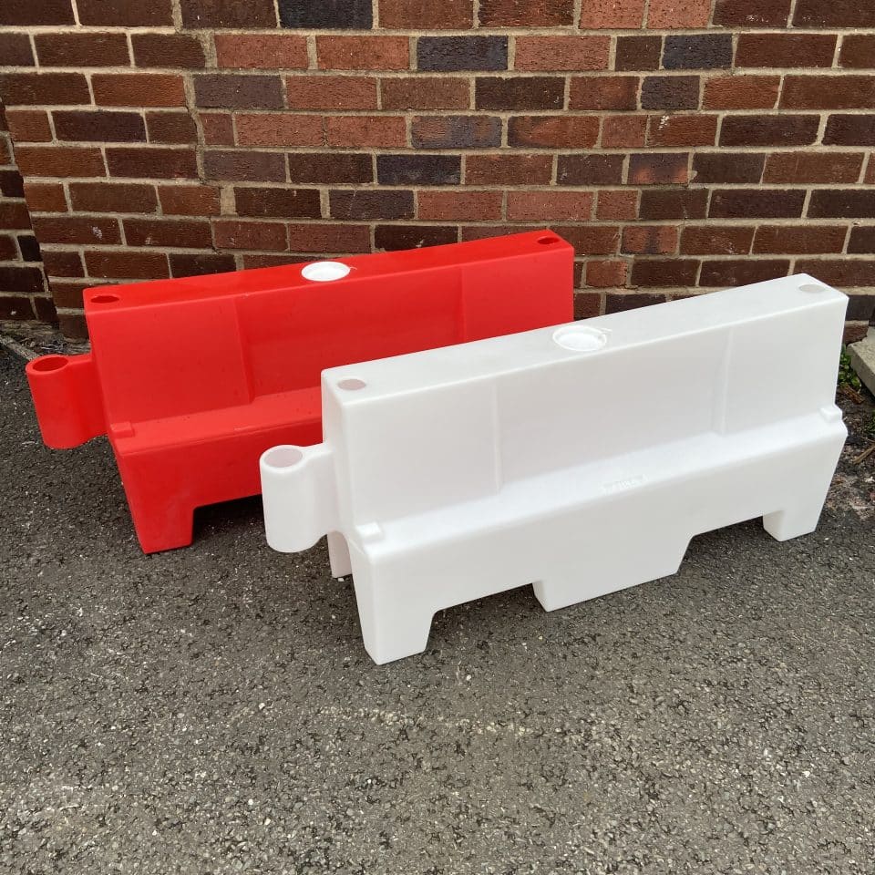 separated red and white barrier