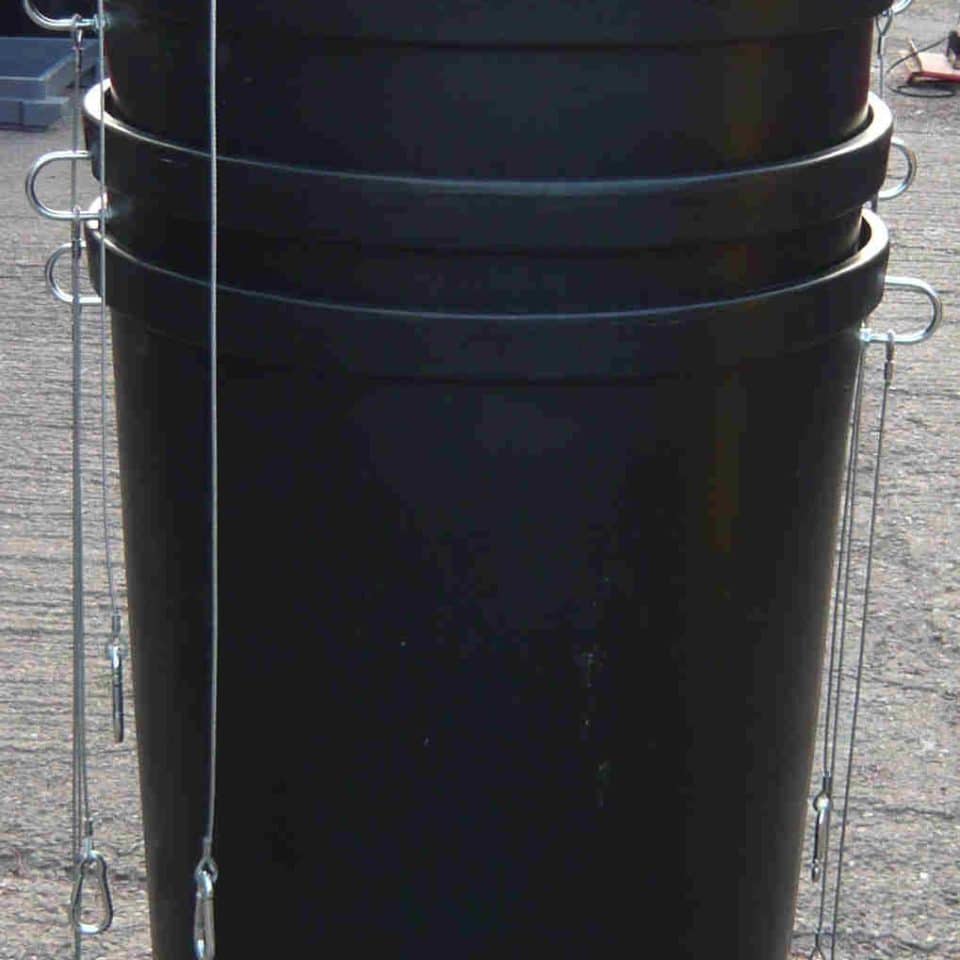 black buckets