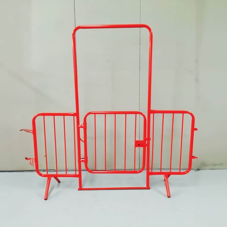 Red doored fence