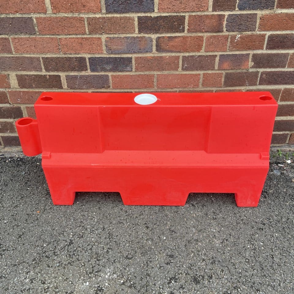 red barrier against wall