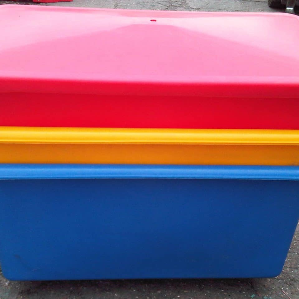 Red, yellow, blue 450L Rota Trolley